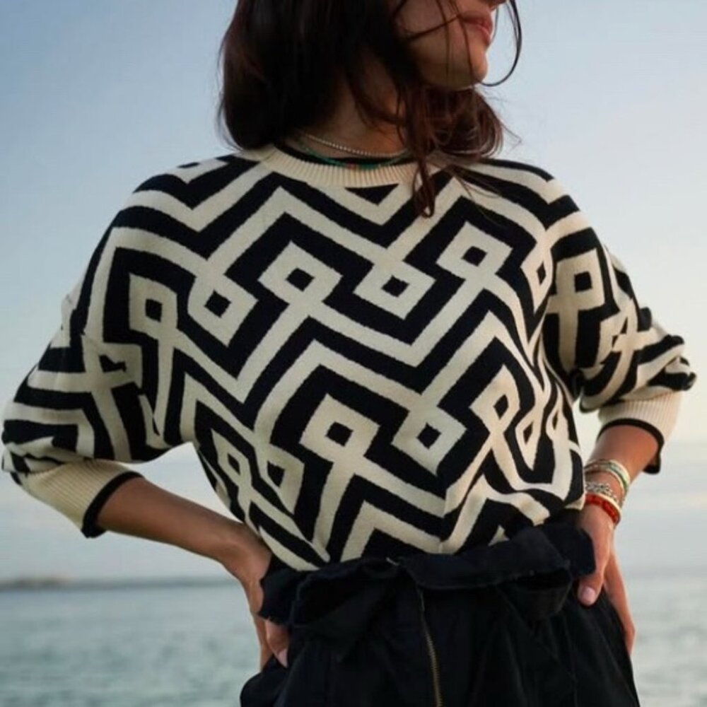 Jacquard Oversized Crewneck Sweater - Future Collective Jenny K. Lopez Target 3x